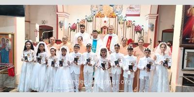First Holy Communion celebrated at Holy Rosary Church Alangar